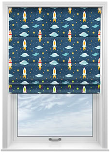 Blast Off, Spacebound - Motorised Roman Blind